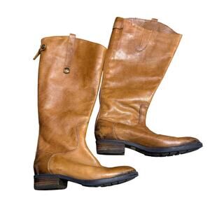 Sam Edelman Brown PENNY Leather Riding Boots - Vintage Distressed - Women's 6 M